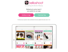 Tablet Screenshot of bellashoot.com